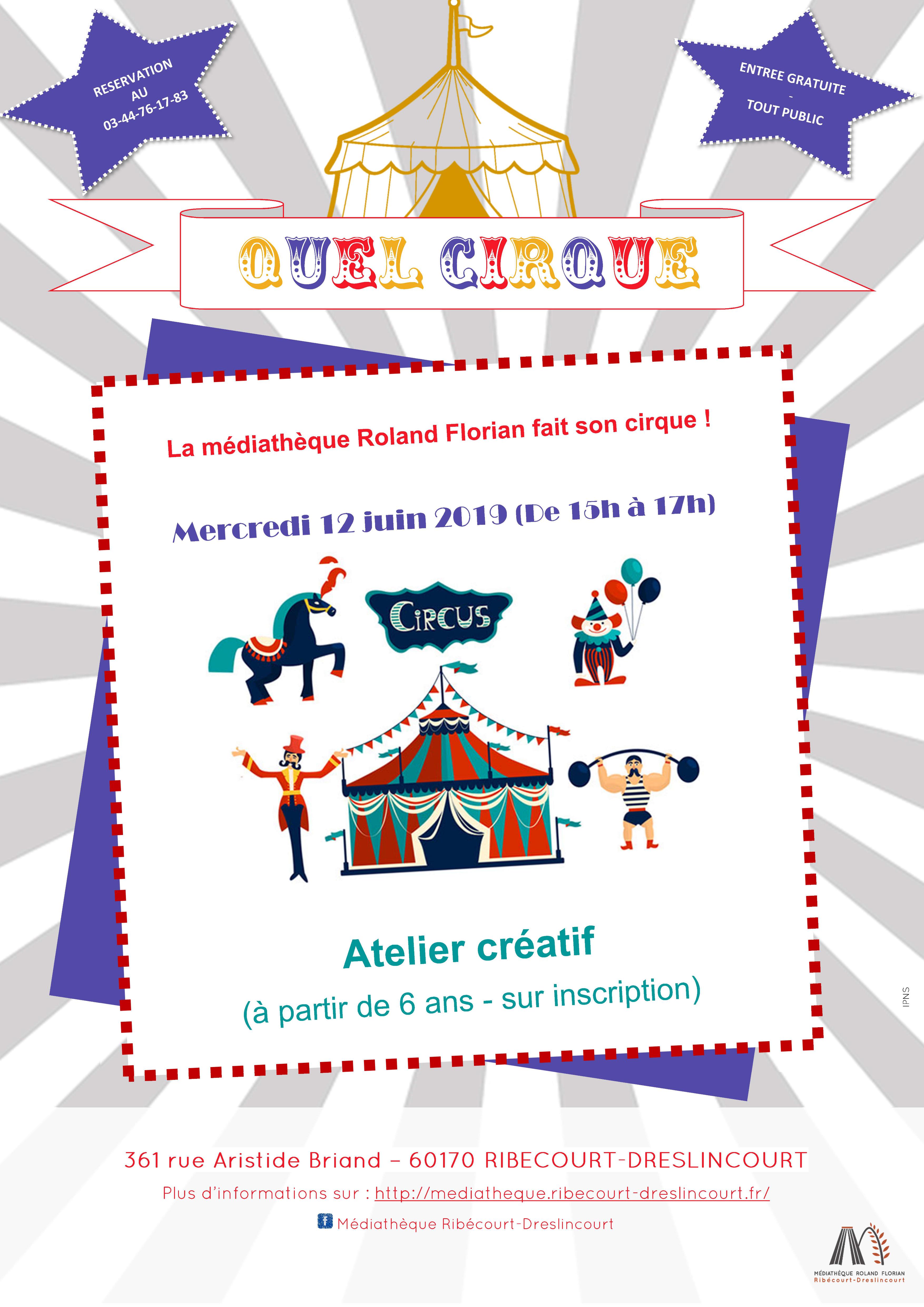 Quel.cirque Atelier.creatif Flyer